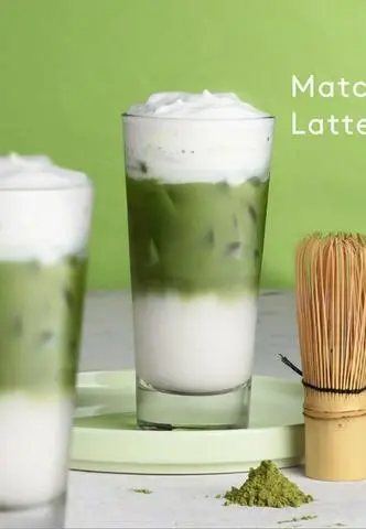 Hình ảnh Matcha latte kem muối