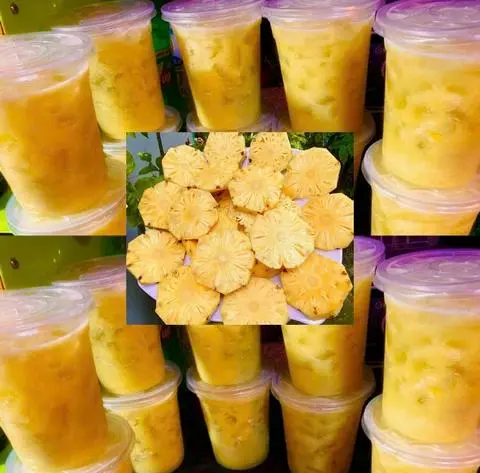 Hình ảnh  Nước ép thơm ly siêu to