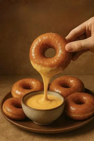 Hình ảnh Donut Mini chấm sốt socola chuối