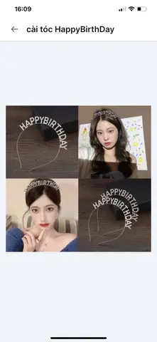 Hình ảnh cài tóc HappyBirthDay 