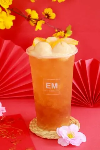 Hình ảnh Trà vải đào (size phủ phê 700ml)