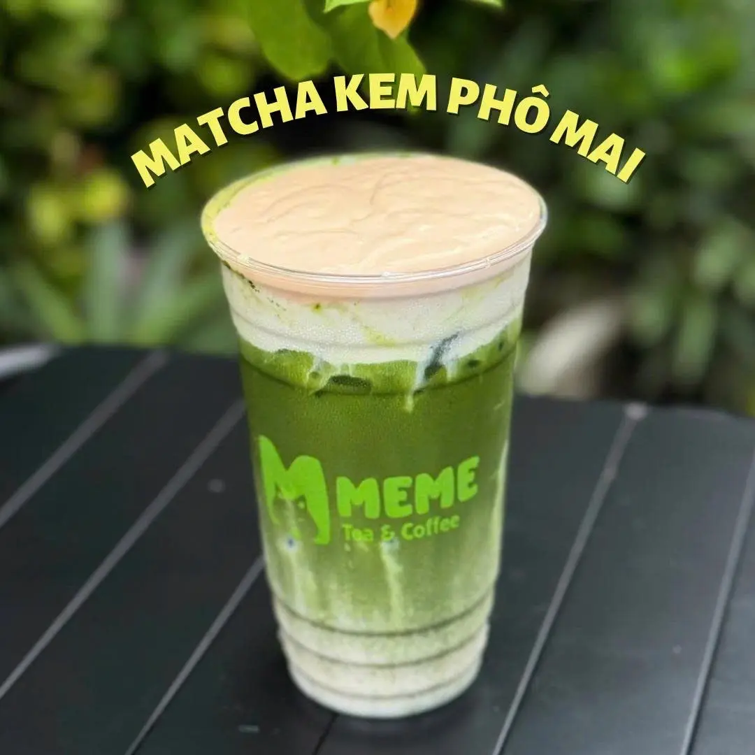 Hình ảnh Matcha latte kem phô mai