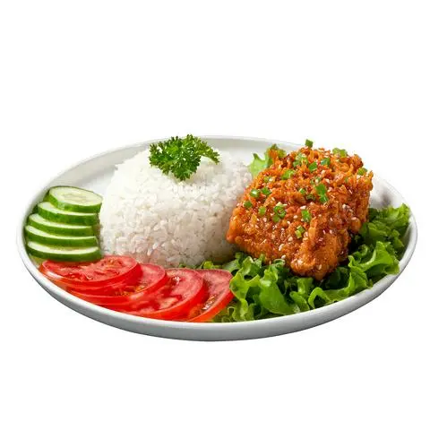 Hình ảnh Cơm gà giòn xốt