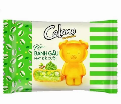 Hình ảnh Kem Bánh Gấu Hạt Dẻ Cười Có Nhân Hạt Dẻ, Trân Châu Celano Sandwich Cao Cấp Chính Hãng