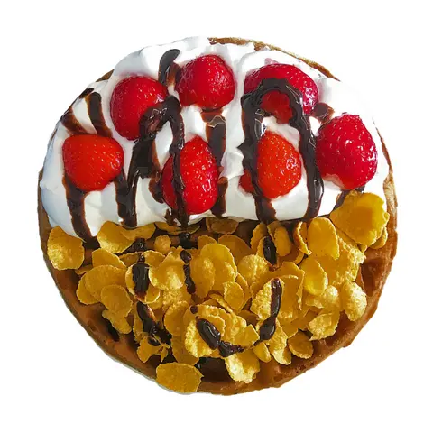 Hình ảnh Bánh Waffle Dâu và Ngũ Cốc
