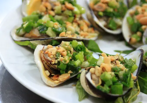 Hình ảnh dẹo nướng mở hành 