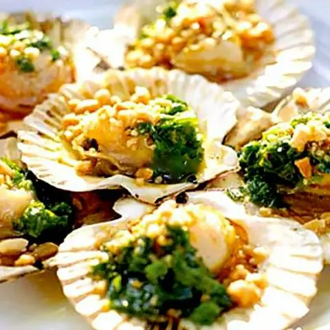 Hình ảnh Sò Điệp Nướng Mỡ Hành