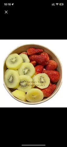 Hình ảnh Trái Cây: Kiwi Vàng+ Dâu Tây  - Hộp 300gr