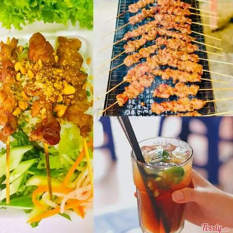 Hình ảnh Combo 2 bún thịt xiên nướng - 2 xiên thịt thêm - 2 ly trà tắc