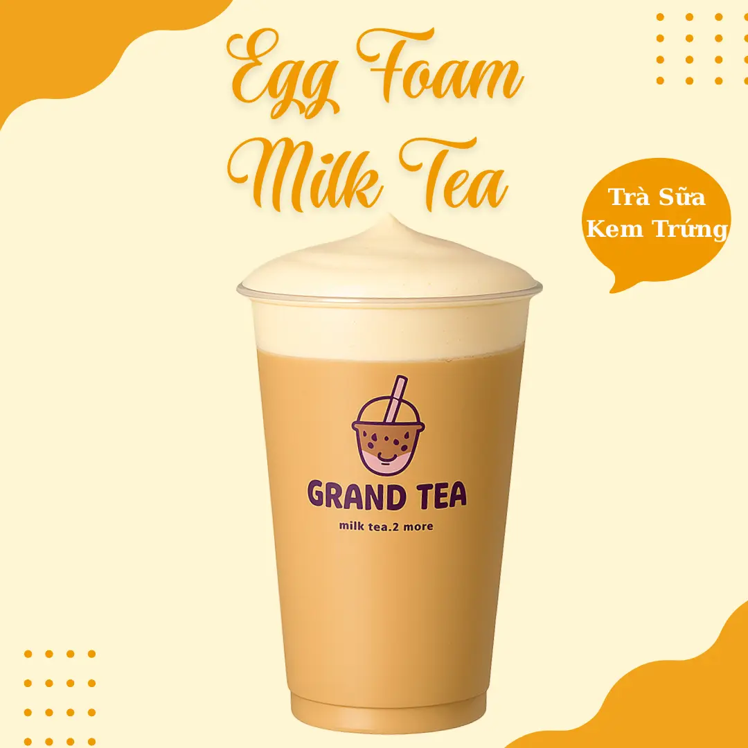 Hình ảnh Trà Sữa Kem Trứng/Egg Foam Milk Tea