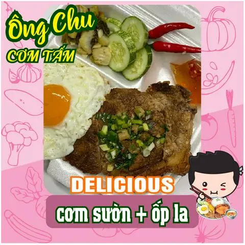 Hình ảnh 2 cơm sườn ốp la
