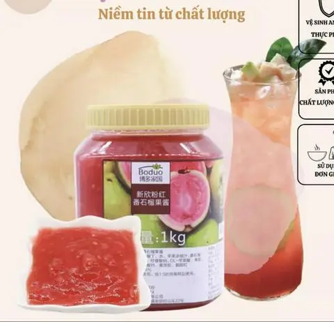 Hình ảnh trà dâu ổi hồng. size L