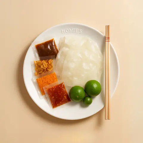 Hình ảnh Bánh Tráng Phơi Sương Trộn Muối Nhuyễn