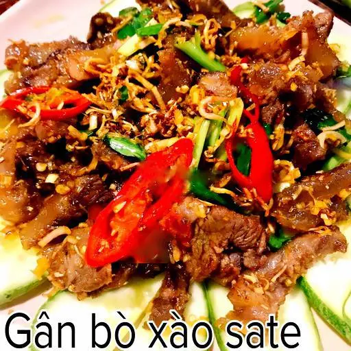 Hình ảnh Gân bò xào sate