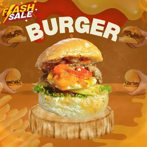 Hình ảnh Burger bò sốt tiêu