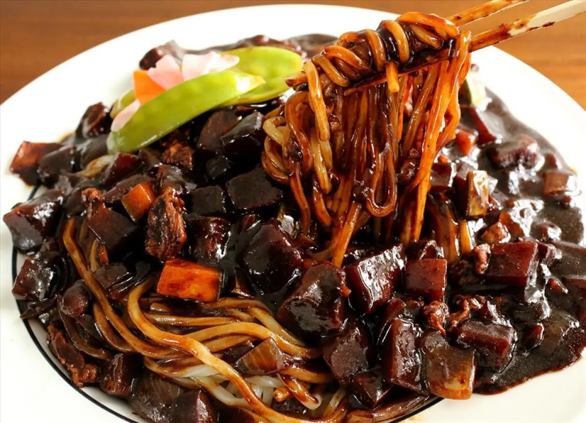 Hình ảnh mì tương đen udon Jajangmyeon (sợi mì udon)