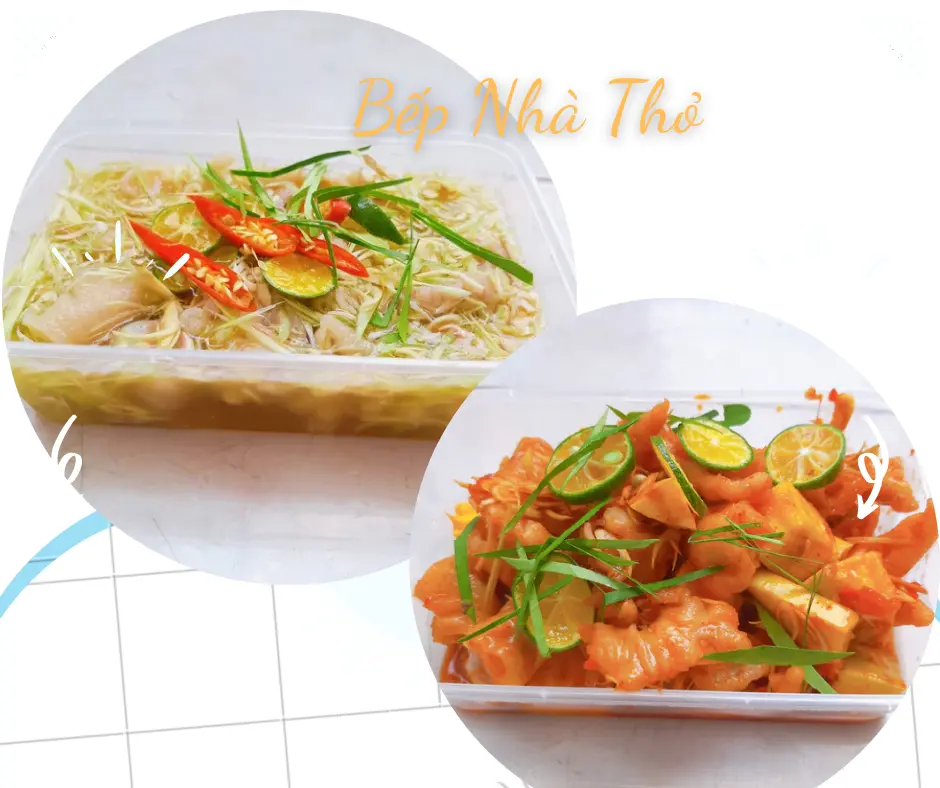 Hình ảnh Combo 02 hộp size M - Chân gà rút xương sả tắc + sốt thái