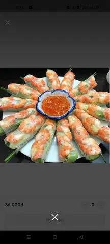 Hình ảnh 5 cuốn tôm+ trà tắc 