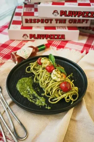 Hình ảnh Basil Shrimp Spaghetti