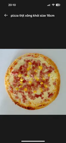 Hình ảnh Pizza Thịt Xông Khói Phô Mai 22cm