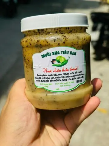 Hình ảnh Muối Sữa Tiêu Đen 500g