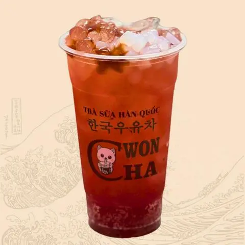 Hình ảnh Soda dâu rực rỡ