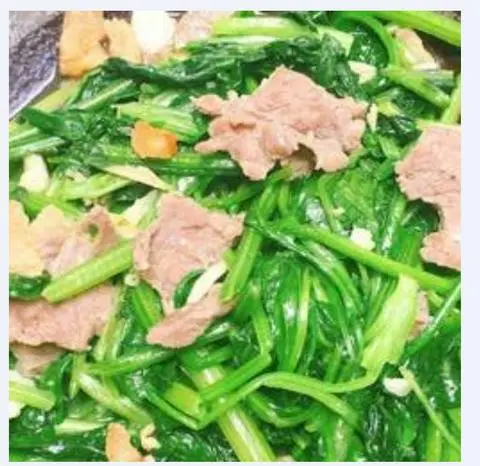 Hình ảnh Bo xôi xào thịt heo+cơm