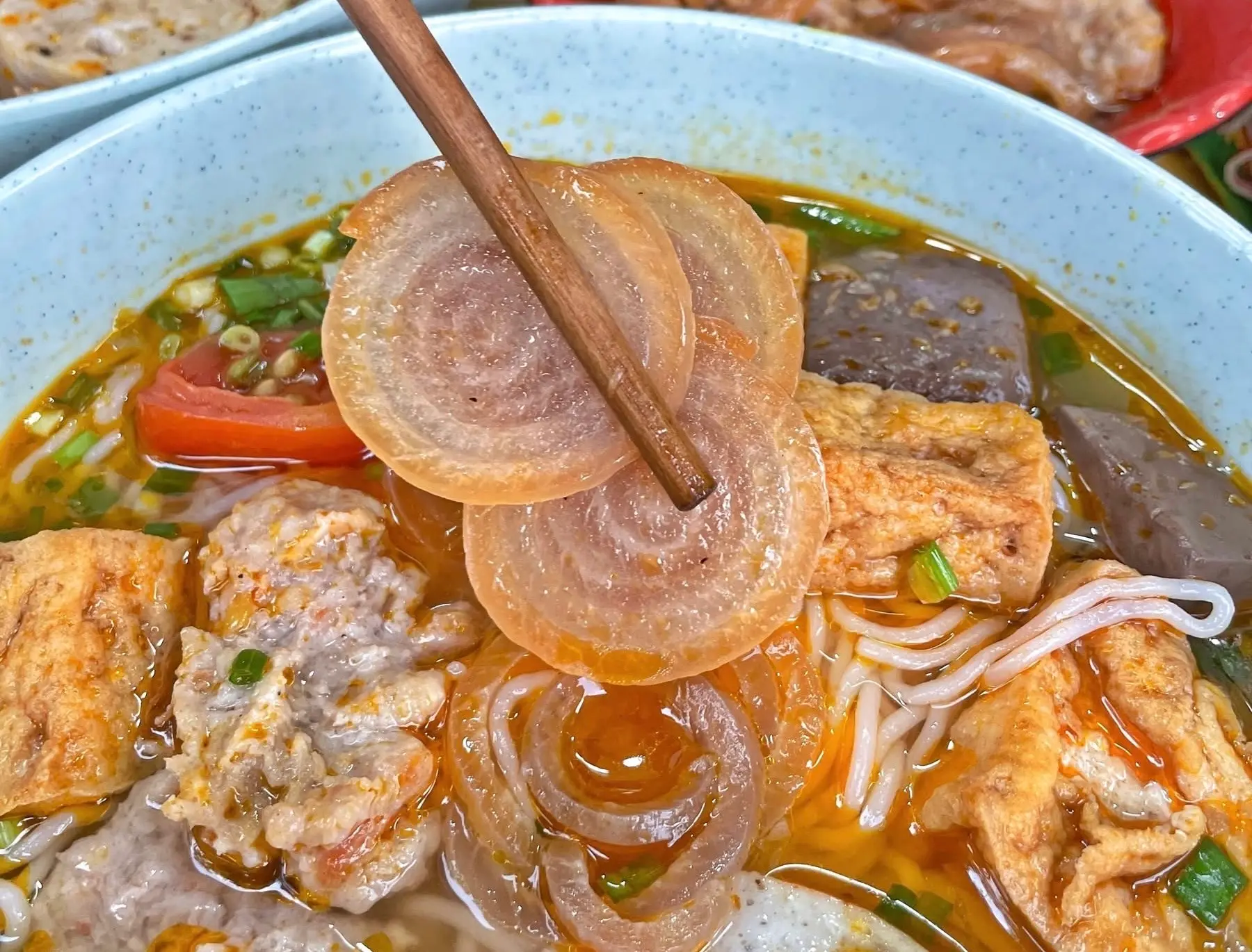 Hình ảnh bún riêu da heo