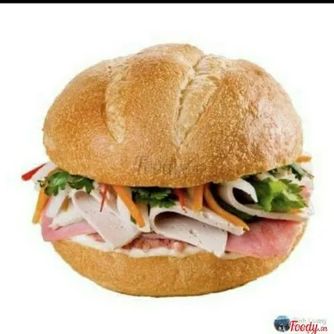 Hình ảnh Hamburger Kẹp Thịt Chả
