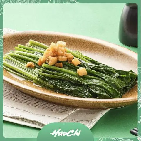 Hình ảnh H52 Cải bó xôi xào tóp mỡ