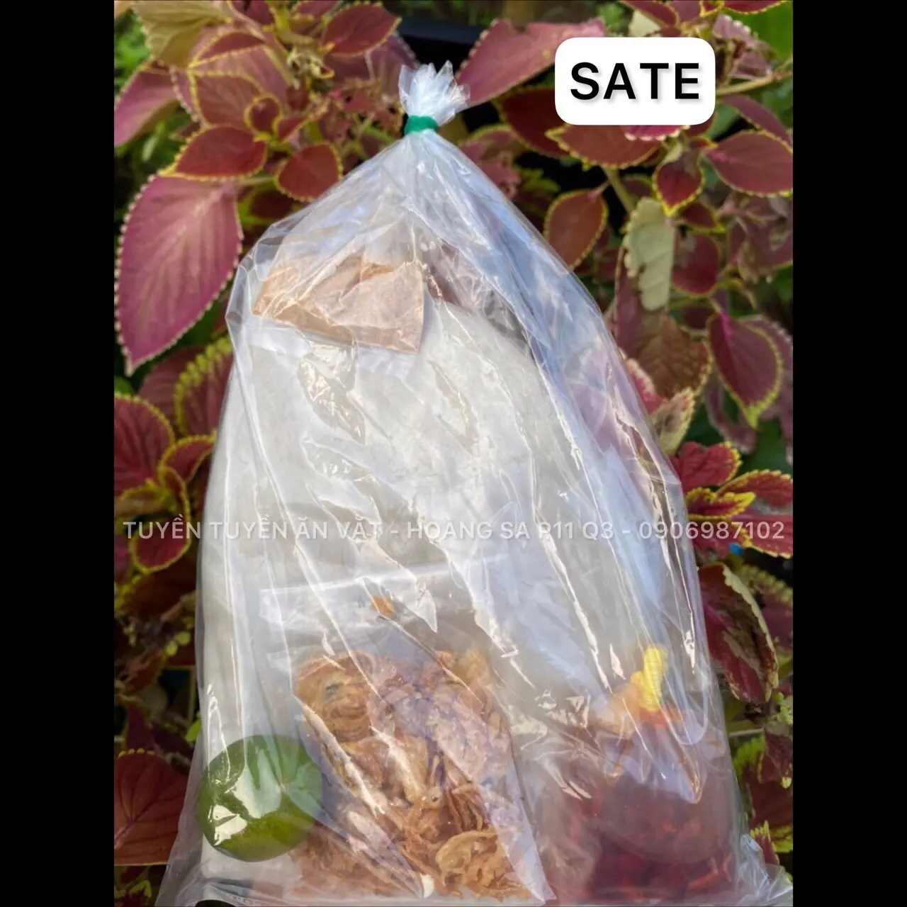 Hình ảnh (CAY) Bánh tráng phơi sương dẻo dai muối nhuyễn sate hành phi tắc