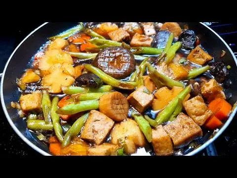 Hình ảnh CƠM ĐẬU HỦ KHO RAU CỦ