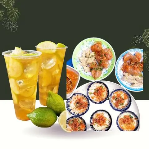 Hình ảnh 2 Trà Chanh Nước Hoa Giã Tay & 2 phần: 3 bèo 2 lọc 1 chả