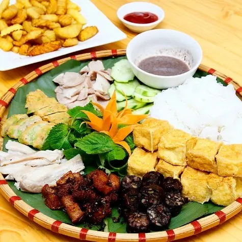 Hình ảnh Bún đậu chả cốm - thịt luộc
