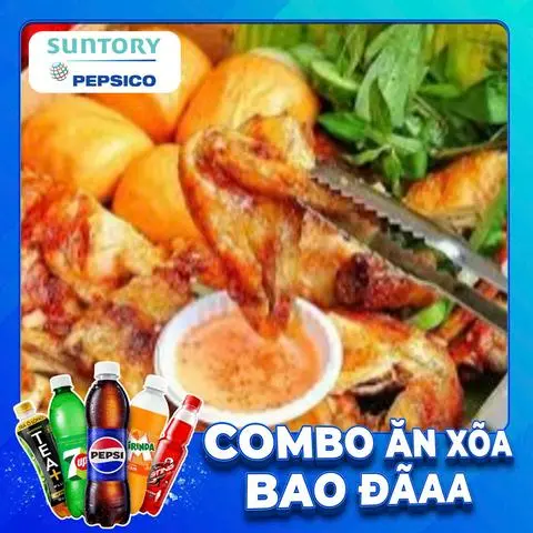 Hình ảnh Combo Gà quay bánh bao nửa con - vị truyền thống (không cay) + Nước ngọt SPVB