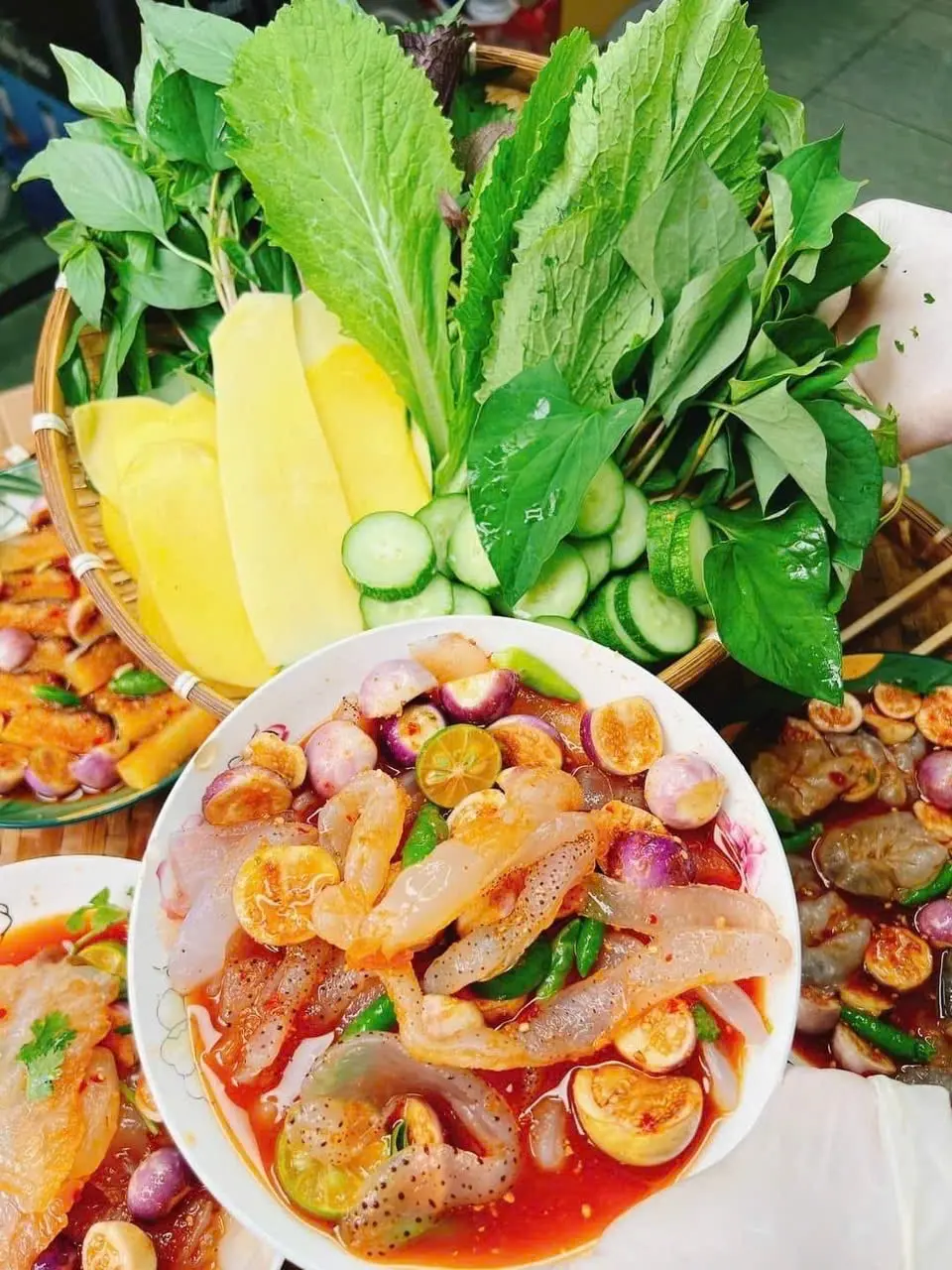 Hình ảnh Thân sứa mắm nhĩ cà tắc (300g) + Set rau xoài ăn kèm 