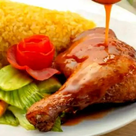 Hình ảnh Cơm đùi gà sốt thái