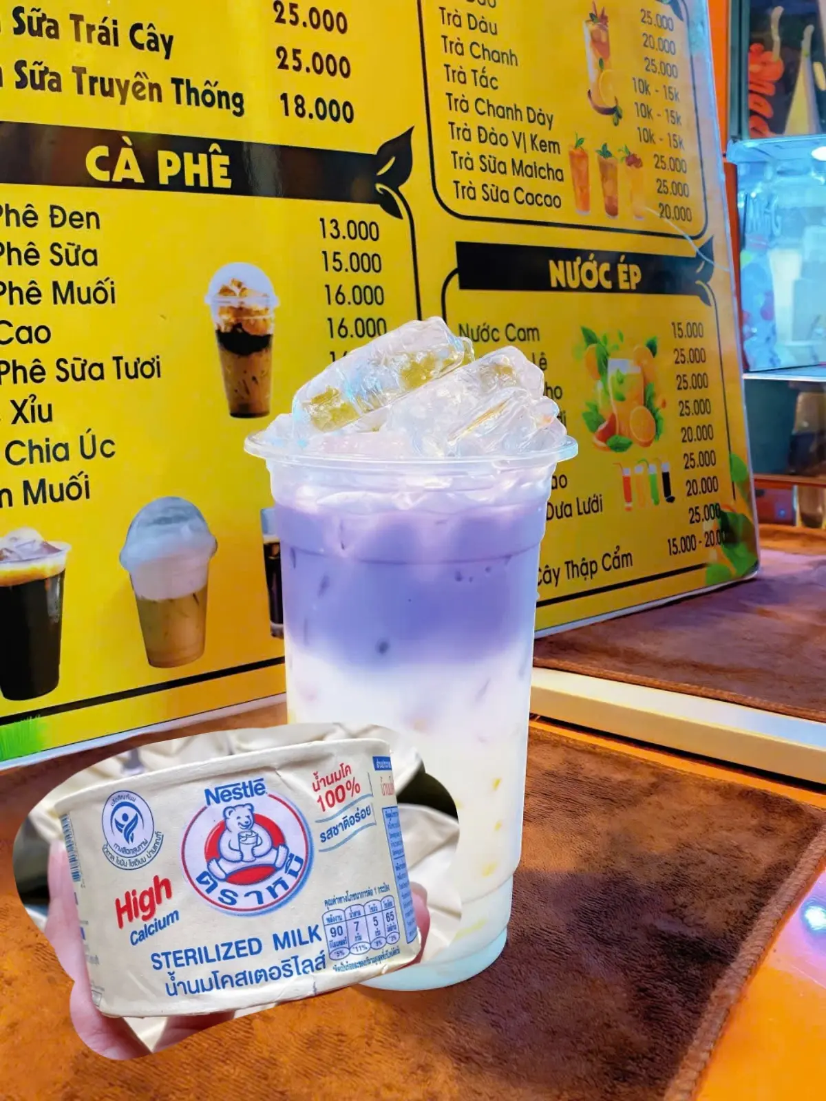 Hình ảnh Khoai môn latte sữa gấu