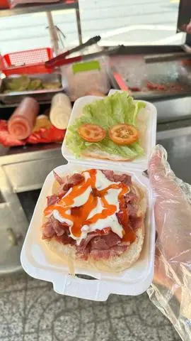 Hình ảnh hamburger thịt nướng