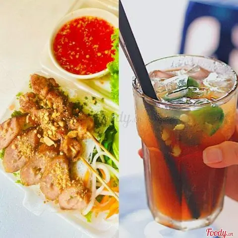 Hình ảnh Combo 2 bánh hỏi thịt xiên - nem lụi nướng - 1 ly trà tắc lớn