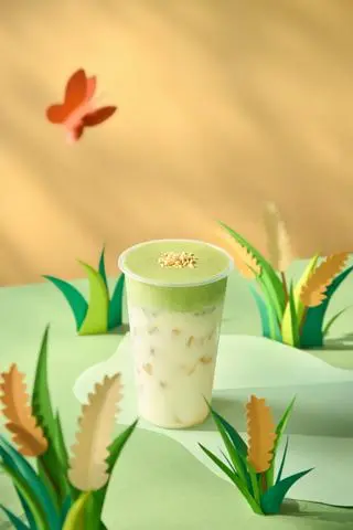 Hình ảnh Bông gạo - trà ô long gạo rang matcha