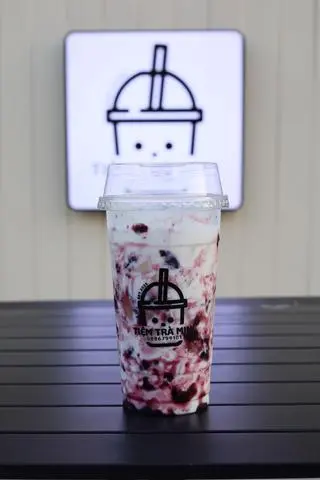 Hình ảnh Latte việt quất