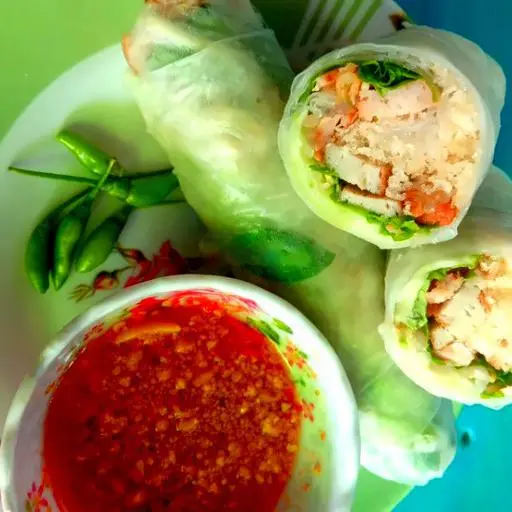 Hình ảnh Bánh cuốn chả nem - Chả cá - Mắm đậu phộng