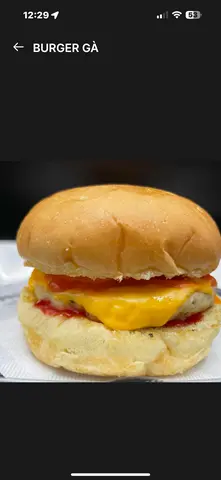 Hình ảnh Burger gà hai tầng