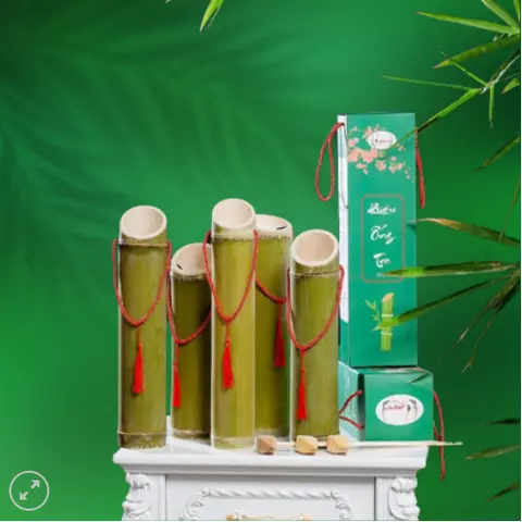 Hình ảnh Rượu ống tre vị nếp cái hoa vàng và thảo mộc 750ml