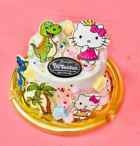 Hình ảnh bánh kem mini khủng long hello kity