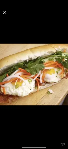 Hình ảnh bánh mì ôp la 2 trứng