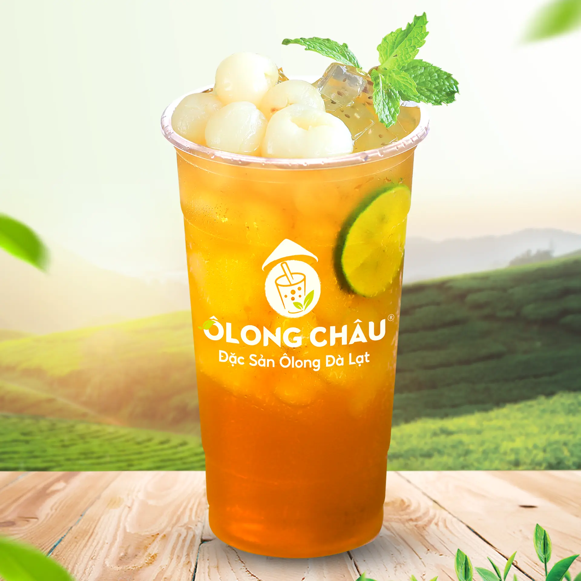 Hình ảnh Trà ô long long nhãn thạch thanh trà - Trà trái cây