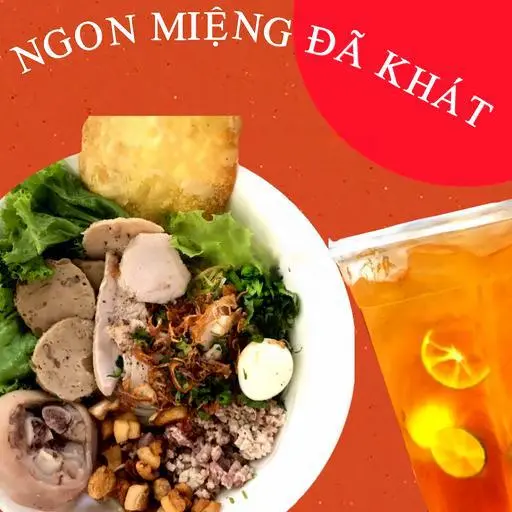 Hình ảnh Combo hủ tiếu giò heo tóp mỡ - trà tắc xí muội