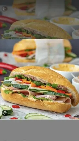 Hình ảnh Bánh Mì thịt chả Ốp La 